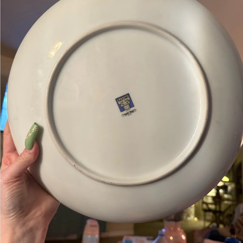 Vintage Narumi Fine China Dawn Rose 12” Serving Platter Chop Plate Japan / rare!